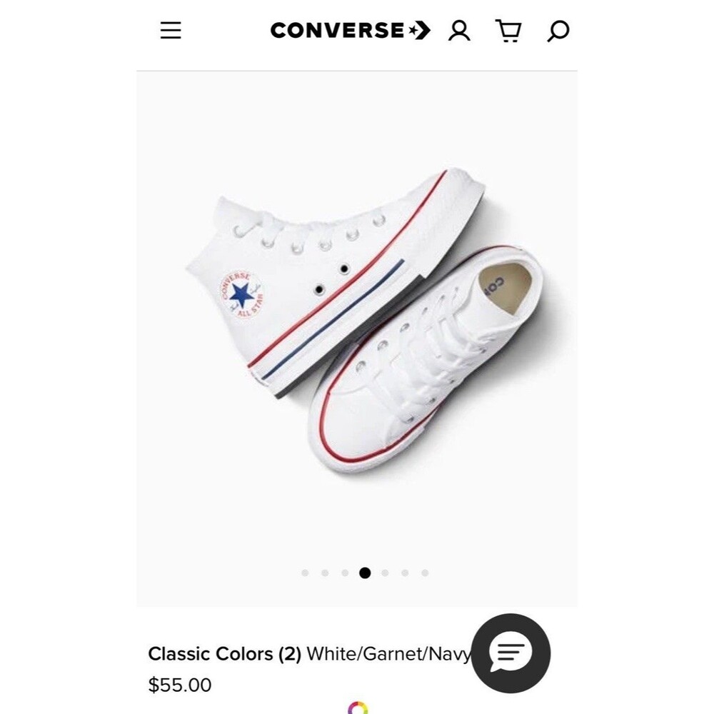 New Converse White Chuck Taylor All Star EVA Platform Youth Size 1 Retail $55 - Picture 4 of 16
